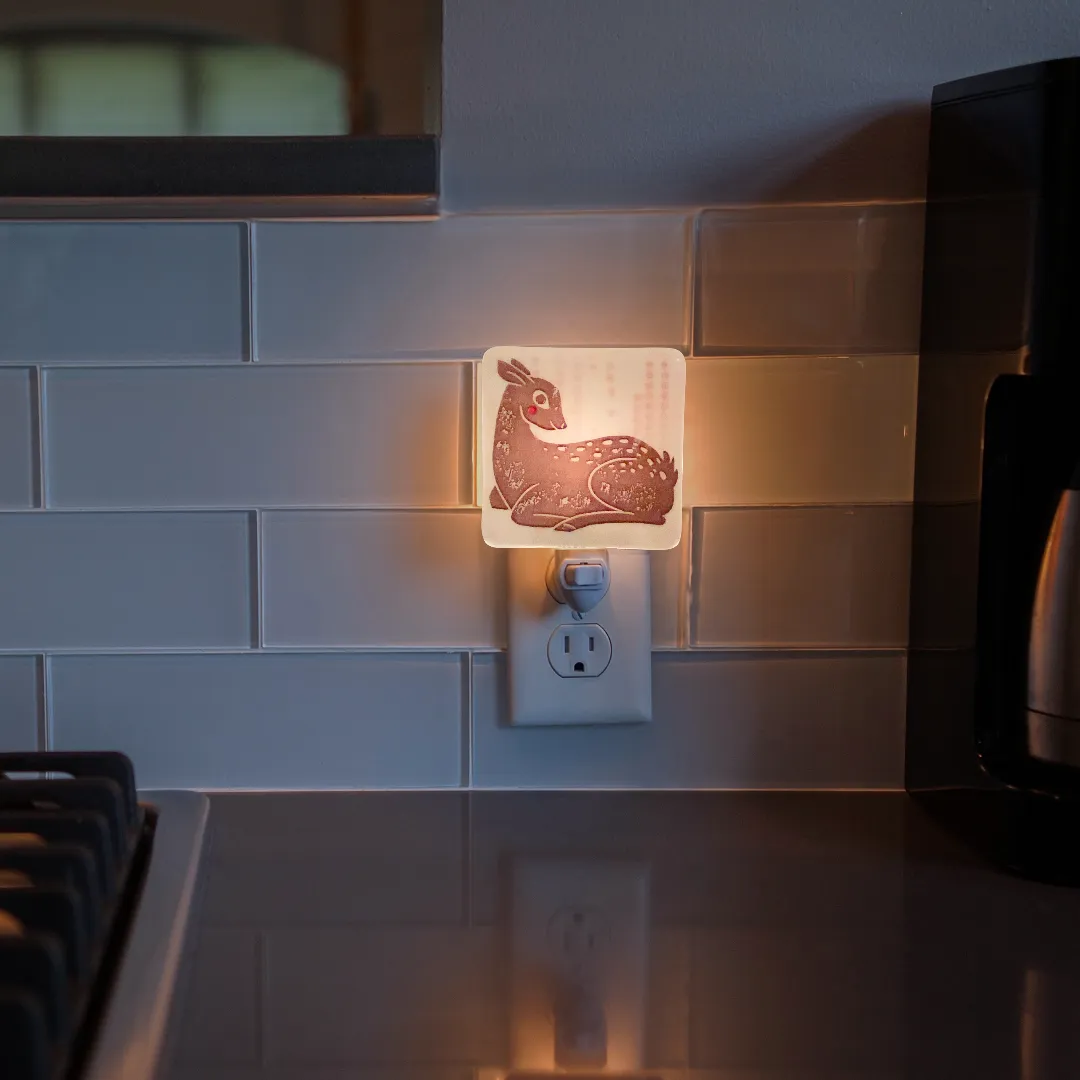 Baby Deer Cute with Pink Polka Dots Night Light