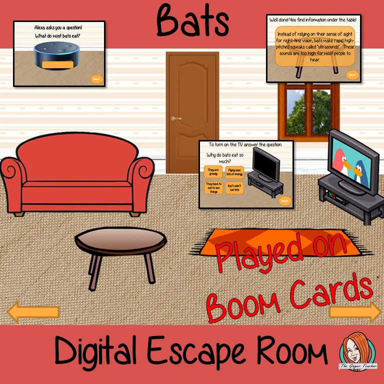 Bats Escape Room Boom Cards
