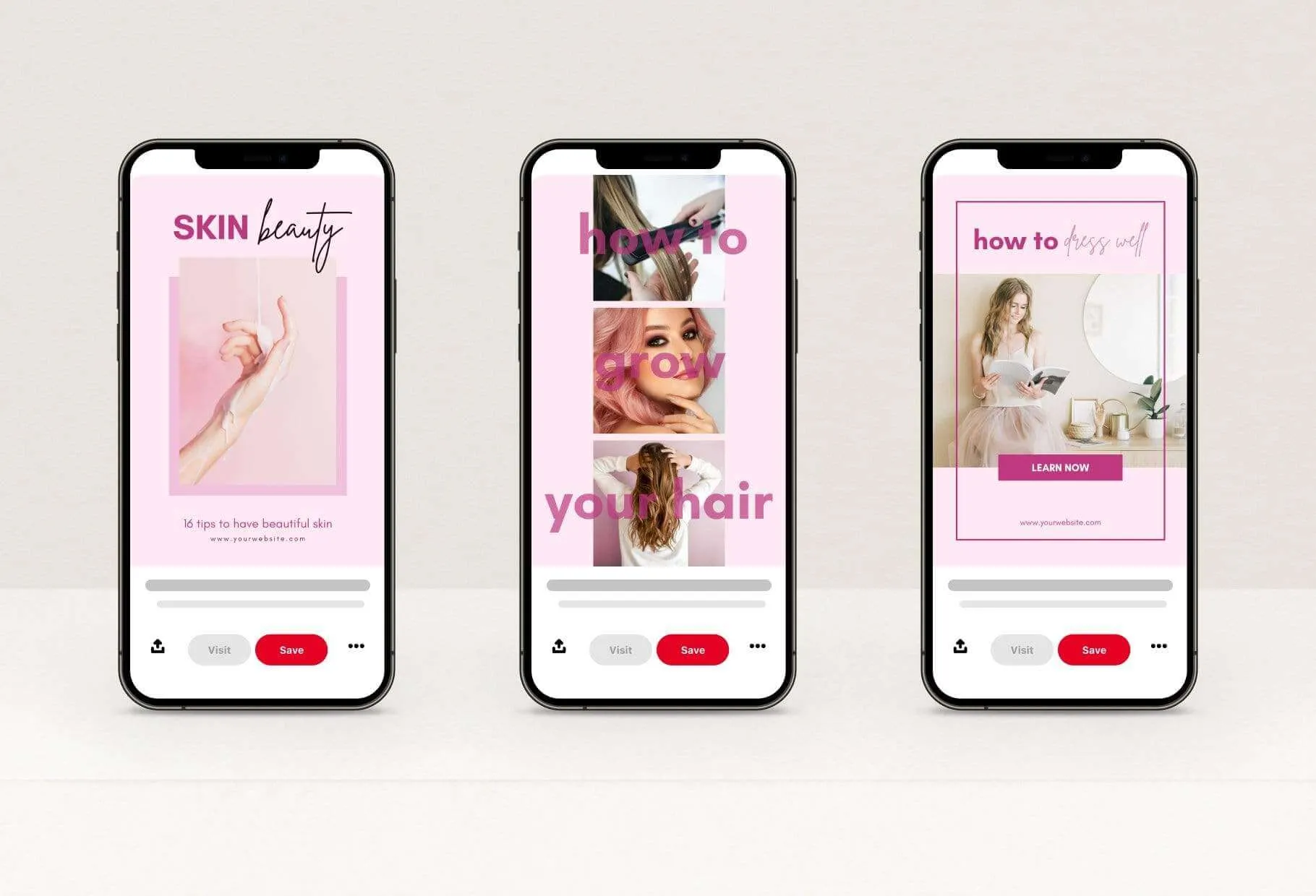 Beauty Pinterest Template