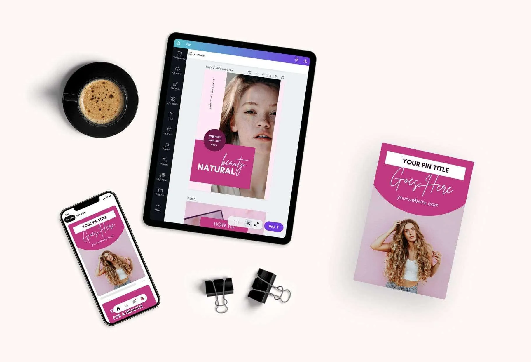 Beauty Pinterest Template