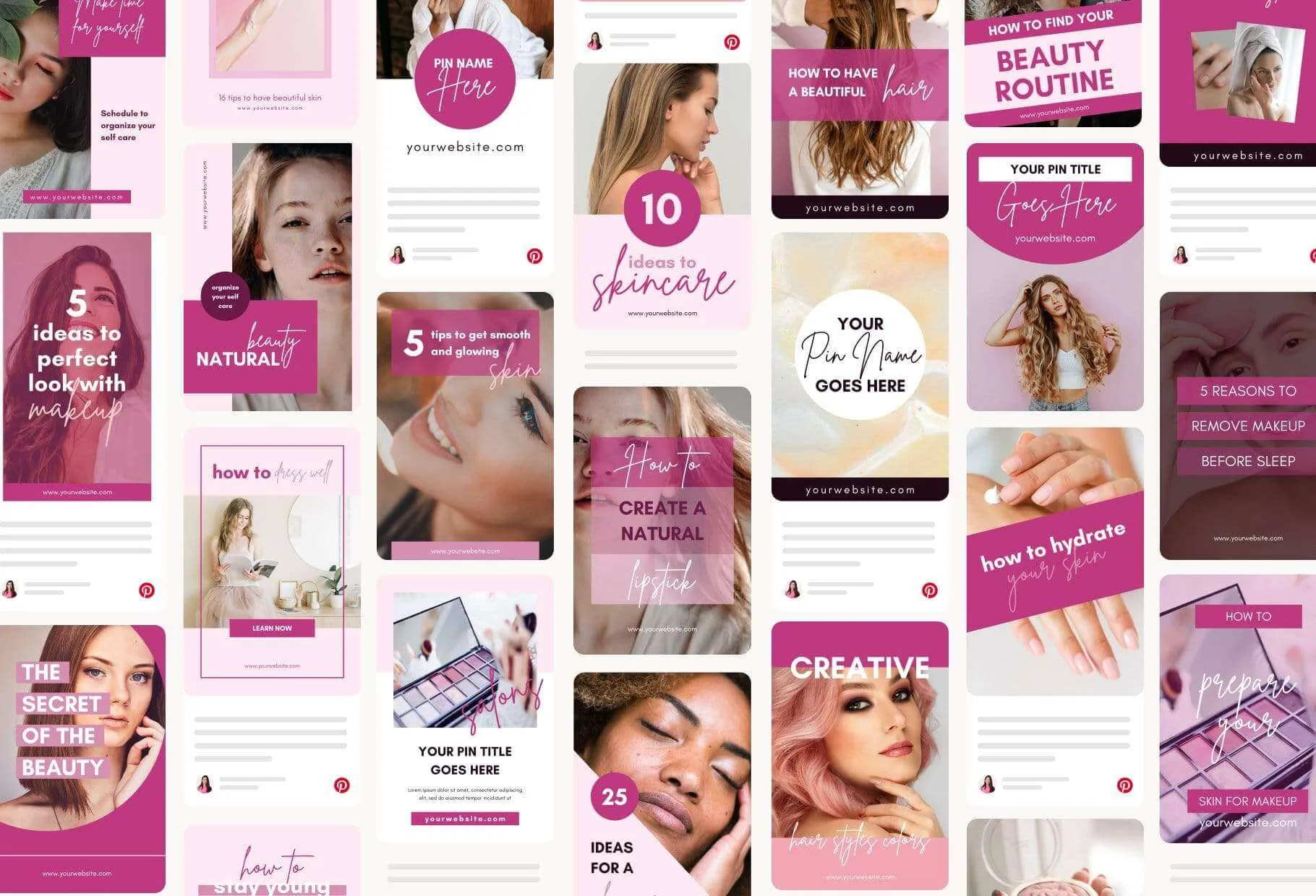 Beauty Pinterest Template