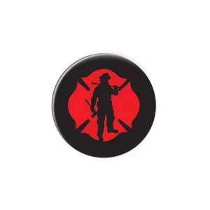 Beistle Firefighter with Maltese Icon Button - Party Supply Decoration for Patriotic