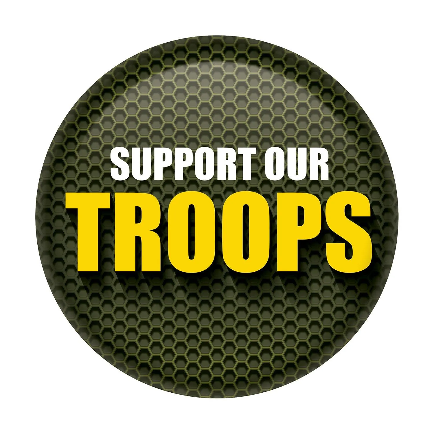 Beistle Support Our Troops Button - Party Supply Decoration for Patriotic