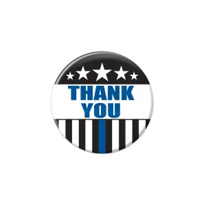 Beistle Thank You Law Enforcement Button - Party Supply Decoration for Patriotic