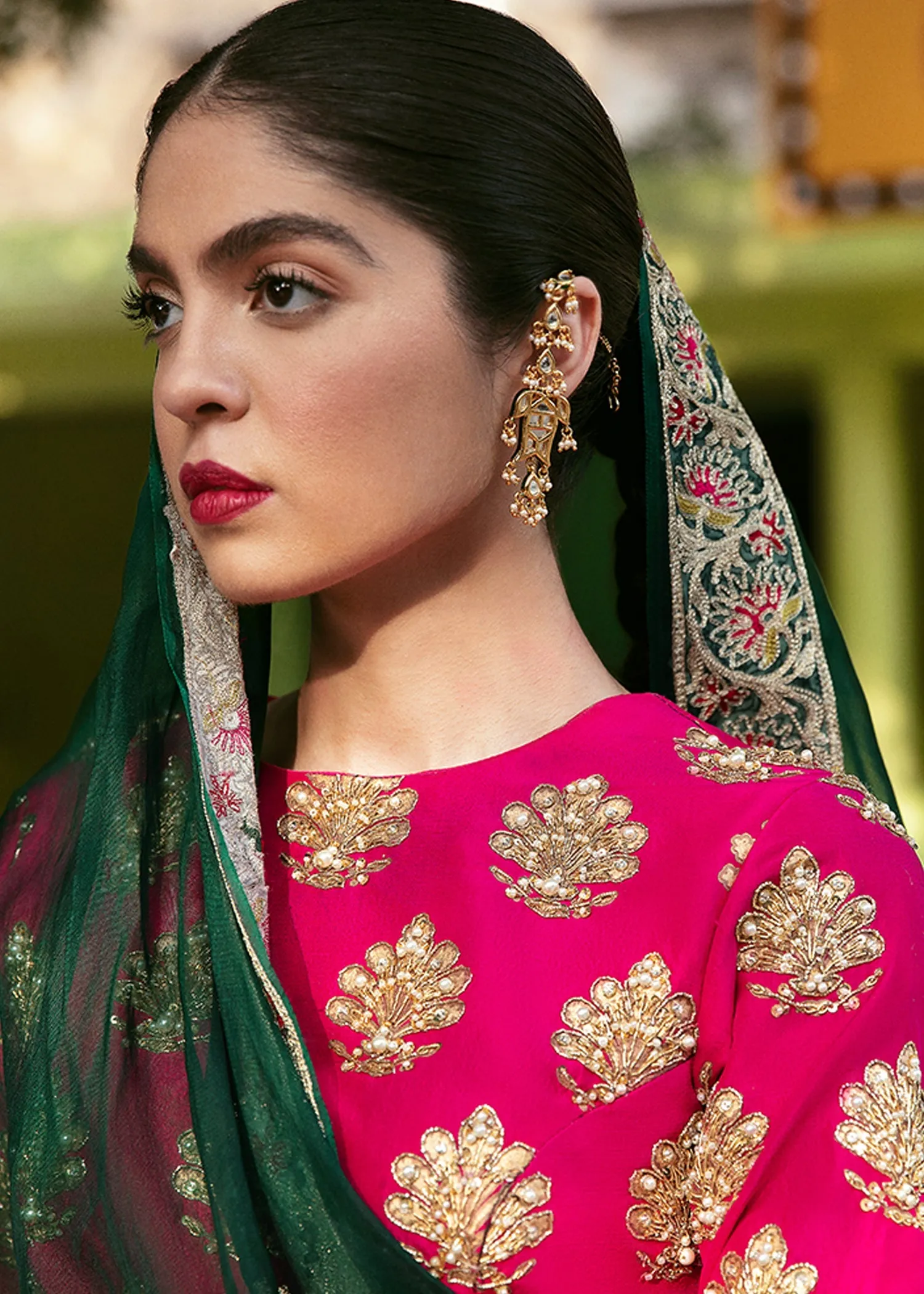 Berry Pink Lehenga Choli Wedding Dress Pakistani #BS796