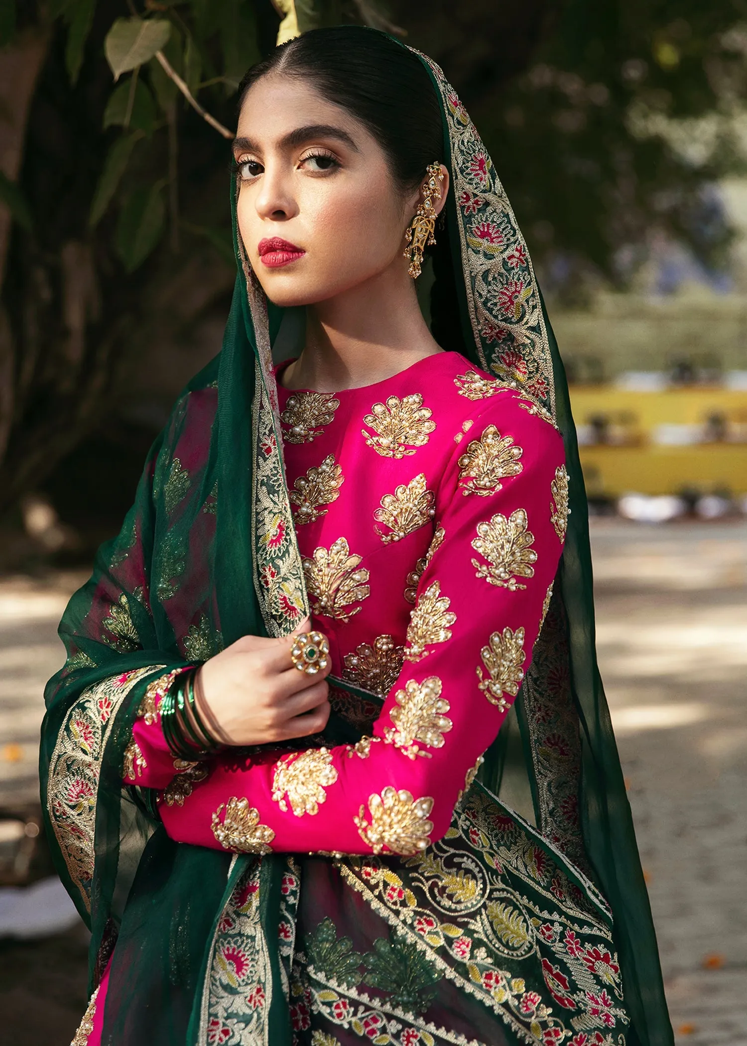 Berry Pink Lehenga Choli Wedding Dress Pakistani #BS796