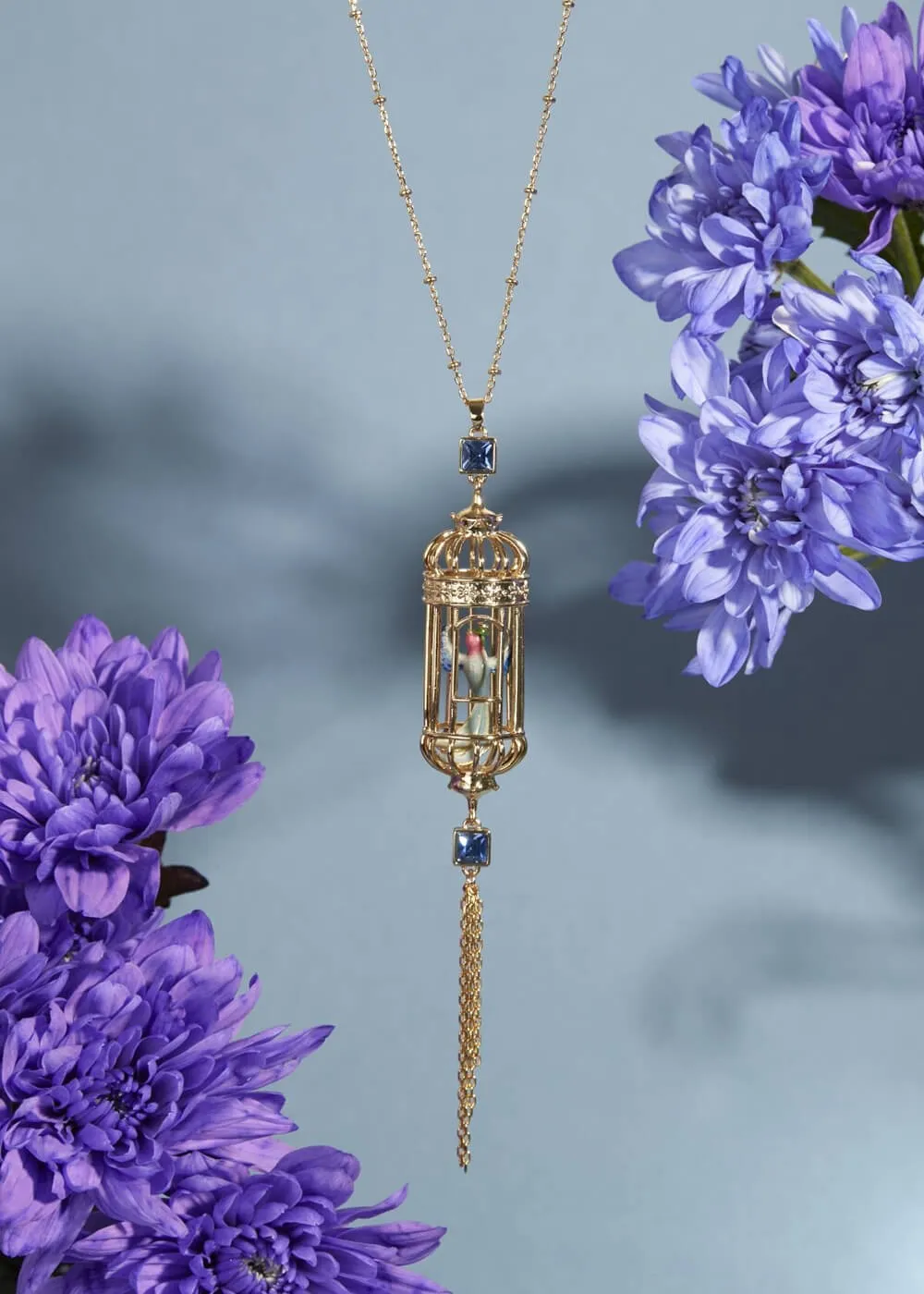 Bill Skinner Bird Cage Drop Necklace