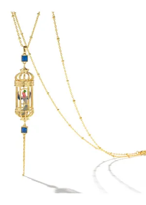 Bill Skinner Bird Cage Drop Necklace