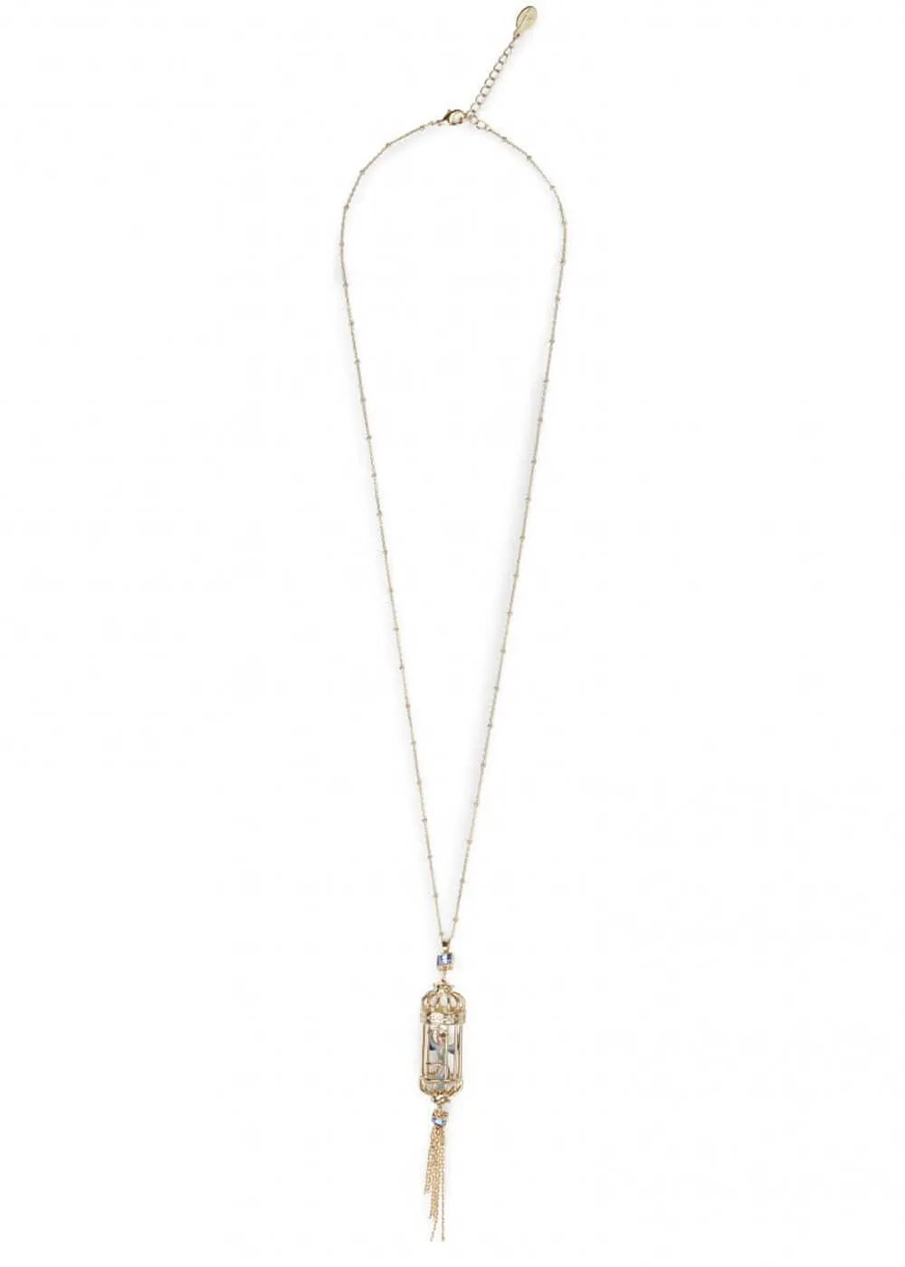 Bill Skinner Bird Cage Drop Necklace