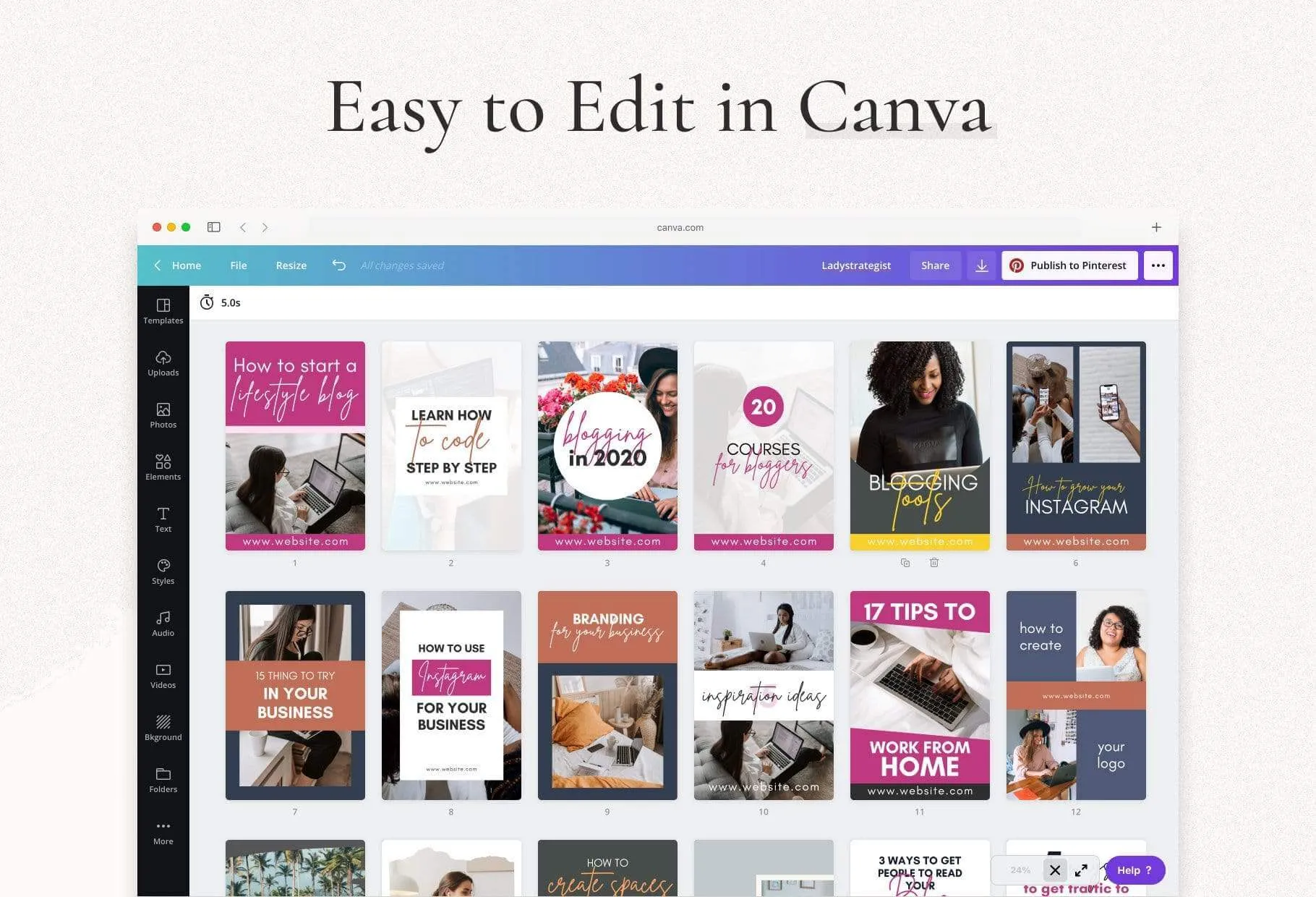 Blog Pinterest Template