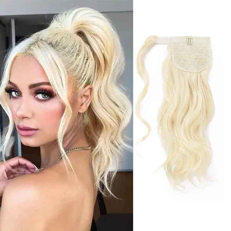 Body Wave Wrap Around Ponytail Human Hair Extensions
