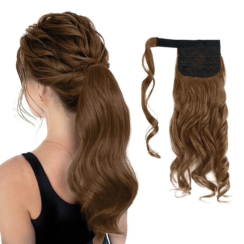 Body Wave Wrap Around Ponytail Human Hair Extensions