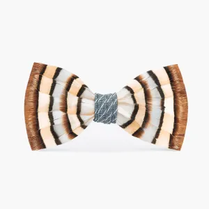 Brackish - Blue Chuka Bow Tie - Partidge & Pheasant Feathers