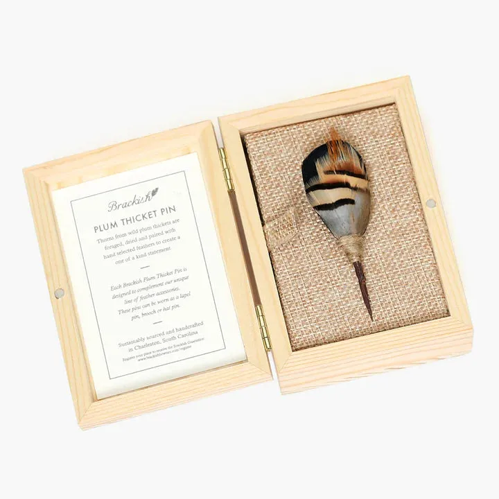 Brackish - Highlands Pin - Partridge & Pheasant Feathers