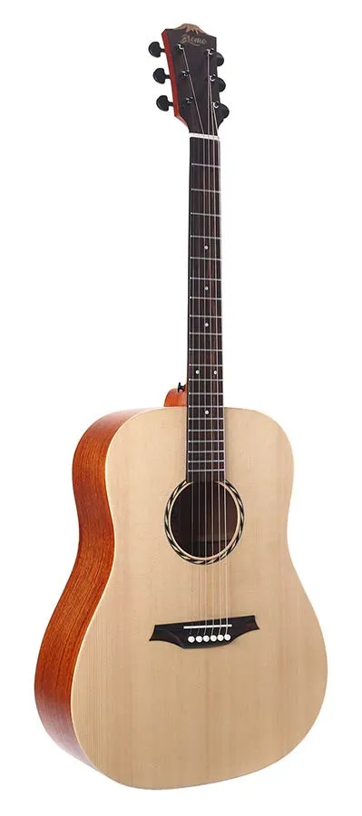 Bromo BAT1NL Left Handed Solid Spruce Top Dreadnought Acoustic Guitar