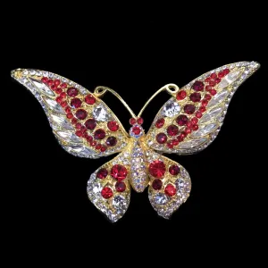 Butterfly Brooch Pin Featuring Premium Crystal