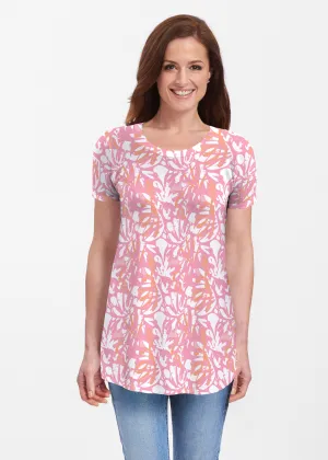 Camouflage Dots Pink (7912) ~ Short Sleeve Butterknit tunic
