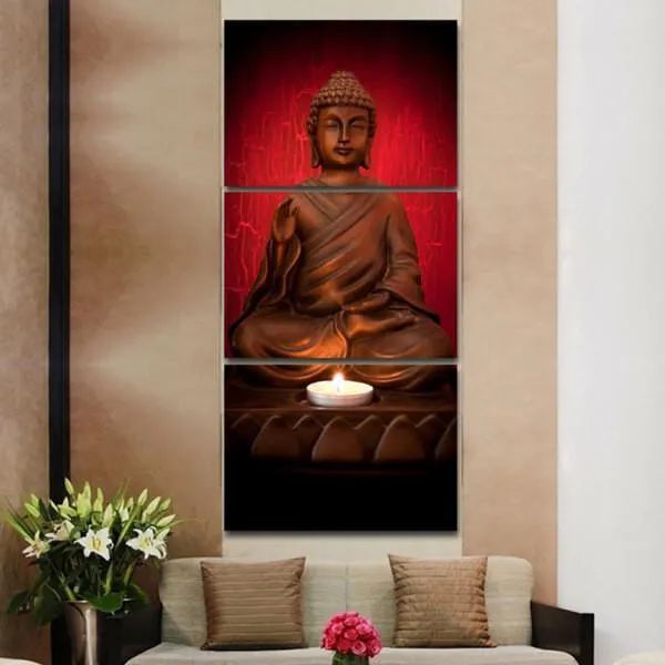 Candlelight Buddha Canvas