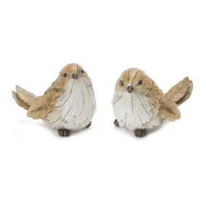 Carved Leaf Bird Figurine (Set of 2)