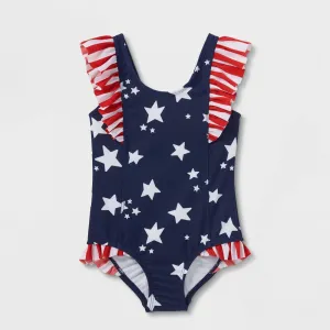 Cat & Jack Toddler Girls' Star Print One Piece Swimsuit
