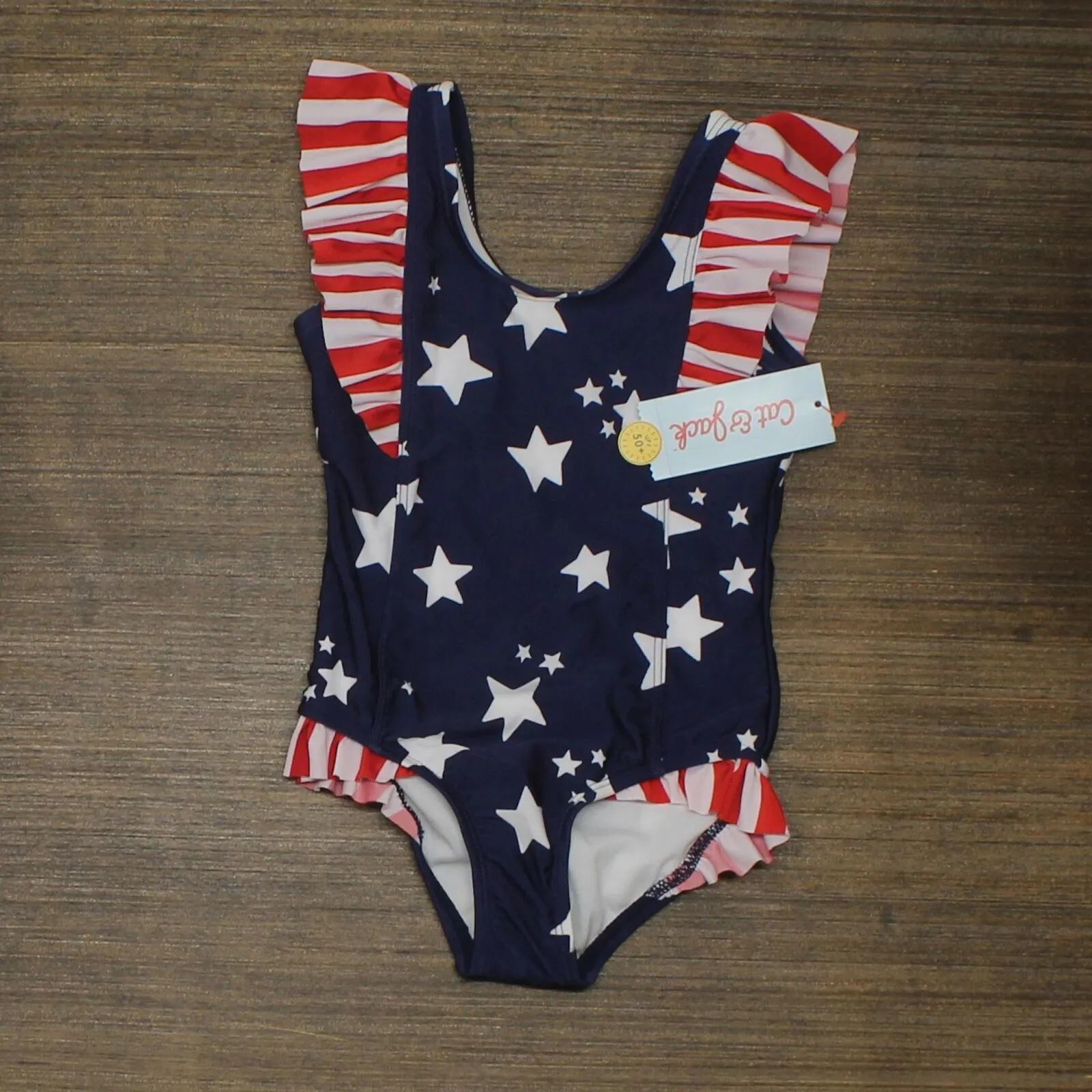 Cat & Jack Toddler Girls' Star Print One Piece Swimsuit