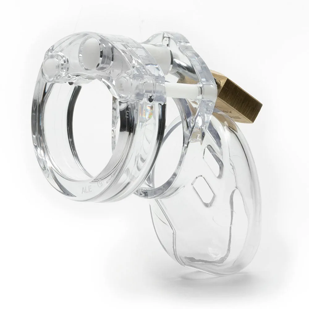 CB-6000S Chastity 2.5 Inch Cock Cage Kit - Clear