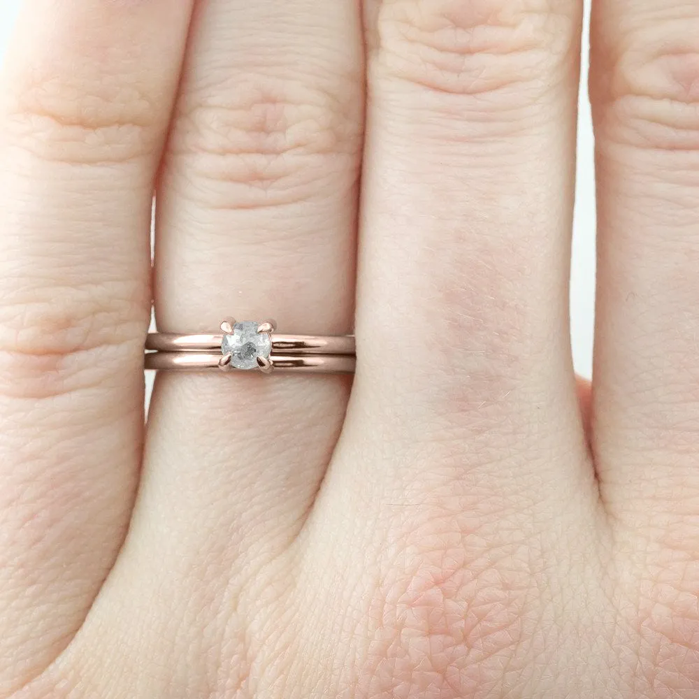 Classic Round Polished Wedding Band, 14k Rose Gold