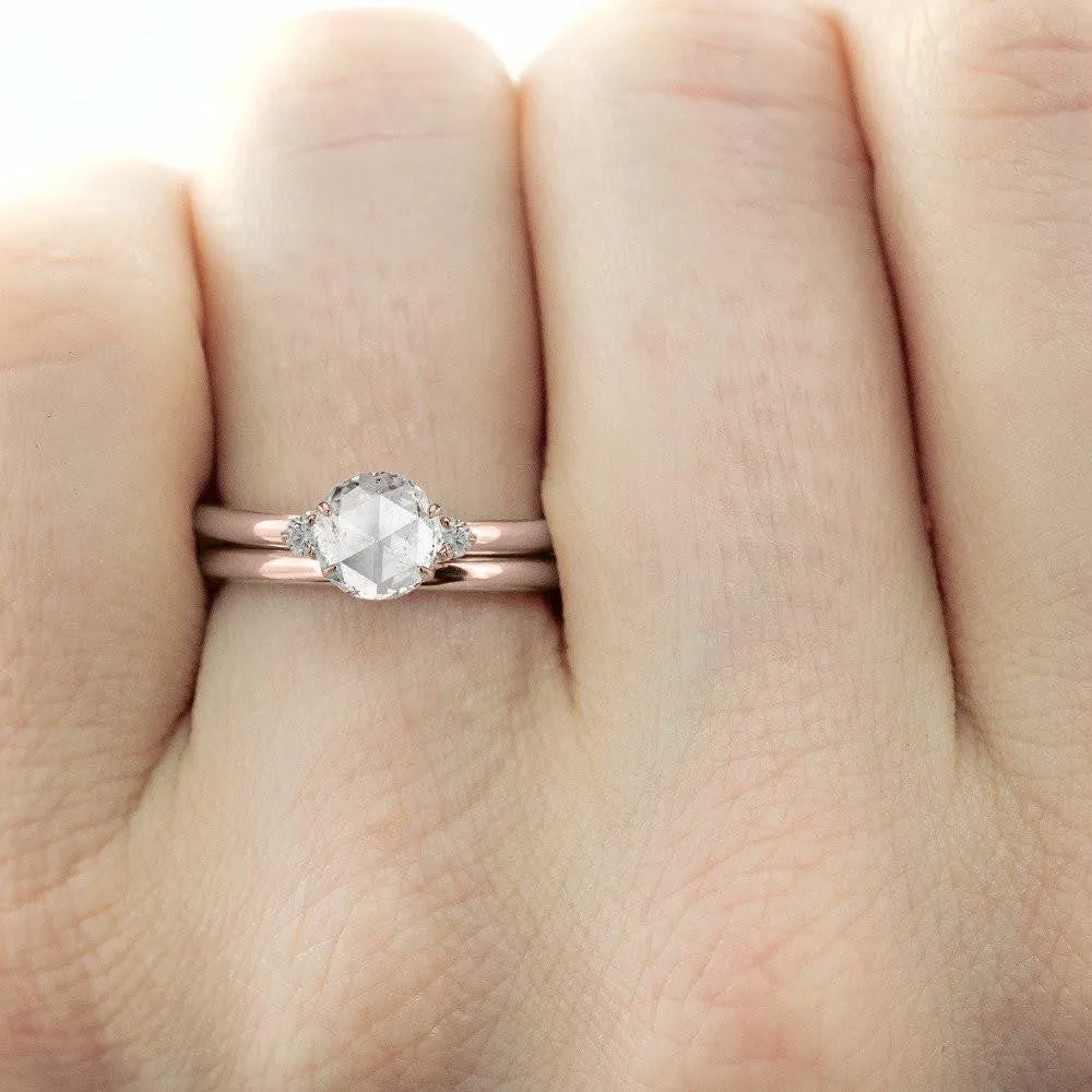 Classic Round Polished Wedding Band, 14k Rose Gold