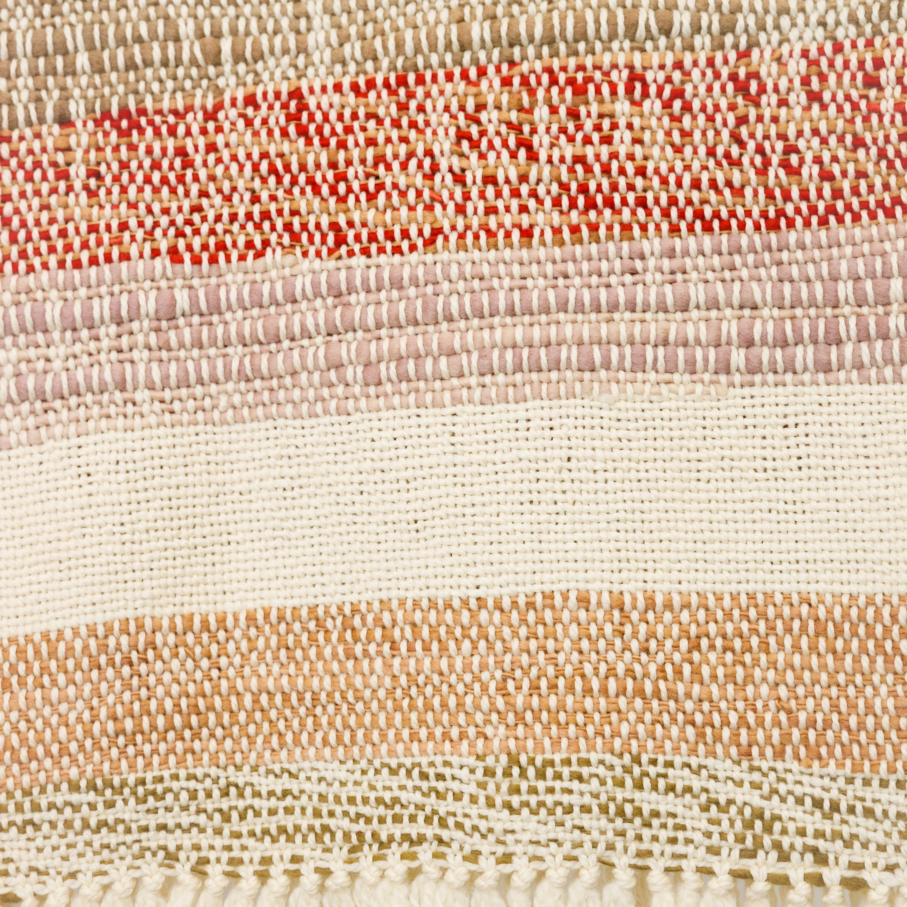 Colorful Striped Merino Wool Throw – Handwoven Limited Edition