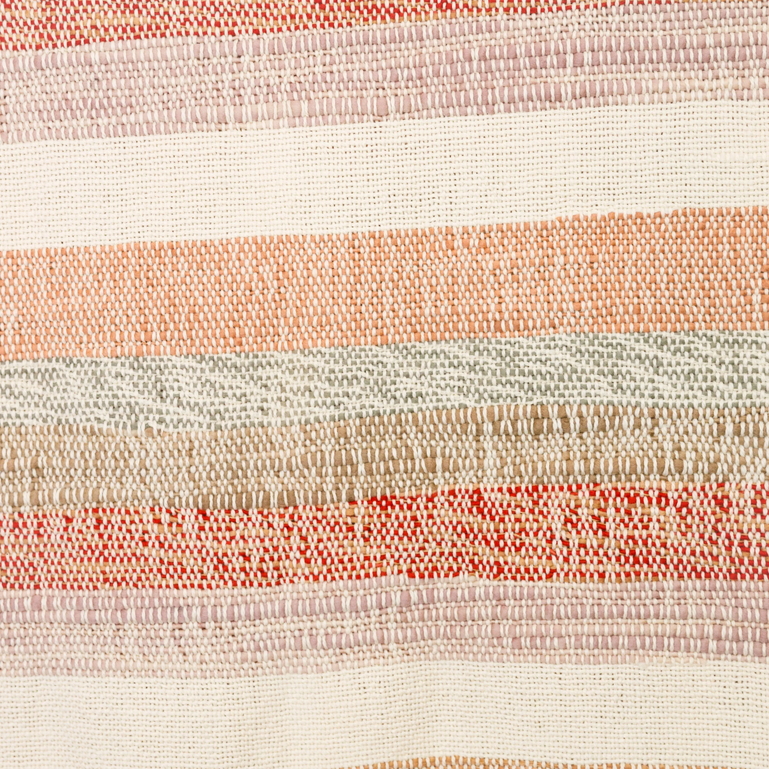 Colorful Striped Merino Wool Throw – Handwoven Limited Edition