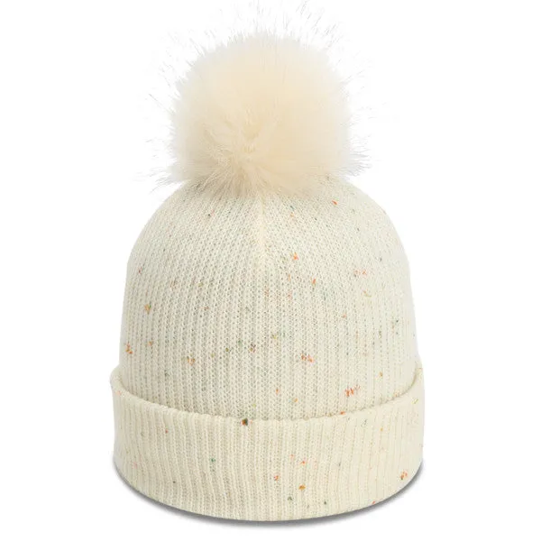 Confetti Pom Pom Beanie - Straight Across