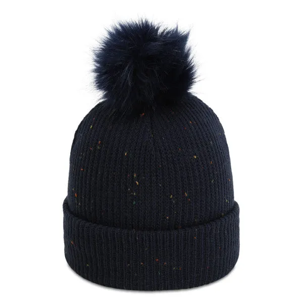 Confetti Pom Pom Beanie - Straight Across