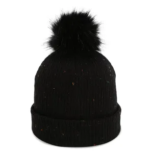 Confetti Pom Pom Beanie - Straight Across