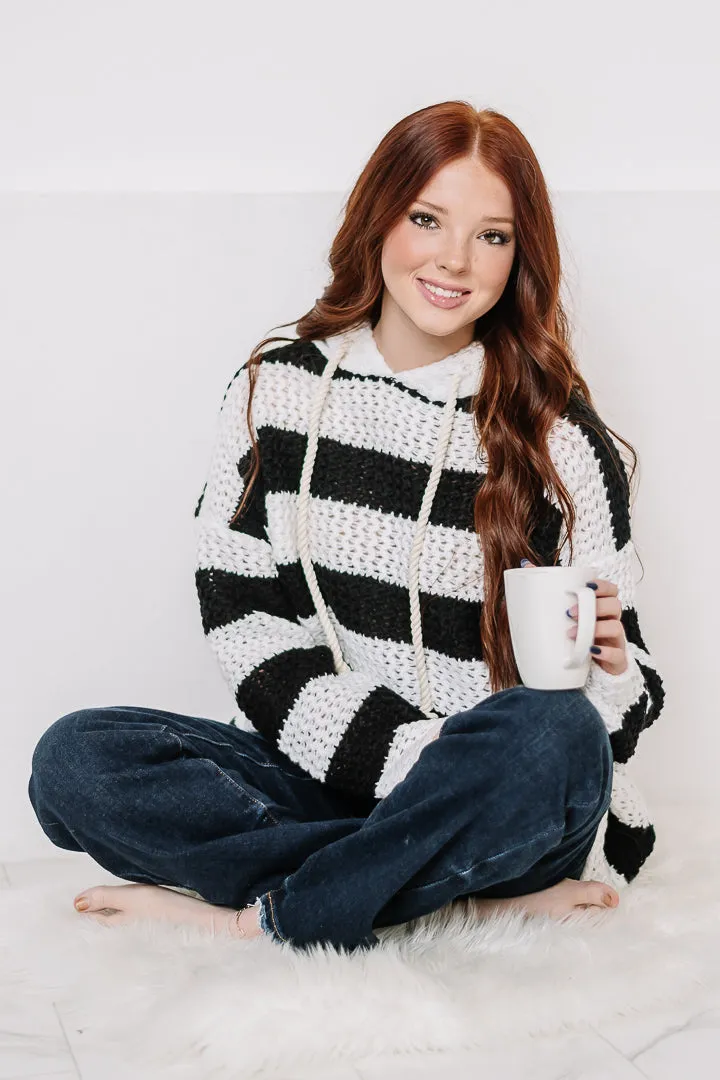 Cozy & Cute Striped Sweater Hoodie