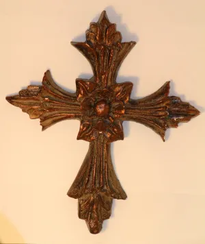 Decorative Candle Pin | "Blank" Extra Large Cross with Flower