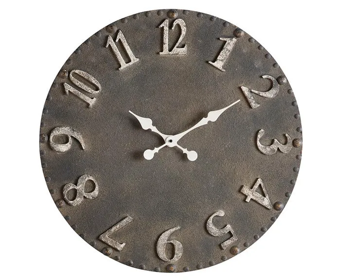 Decorative large wooden wall hanging clock