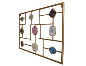 Decorative Wall Mount with Agate Slices