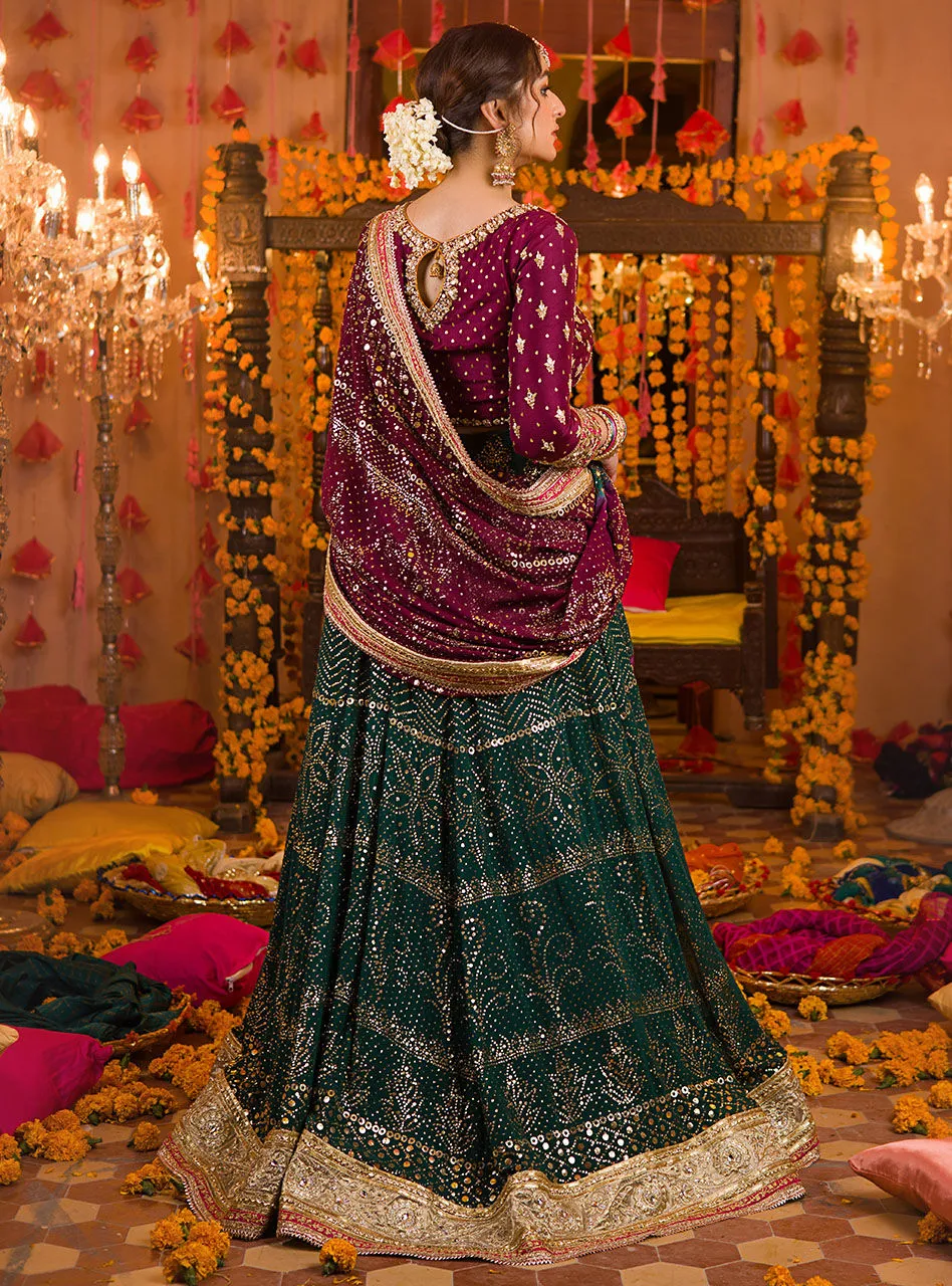 Designer Indian Wedding Wear Mehndi Dresses for Bride