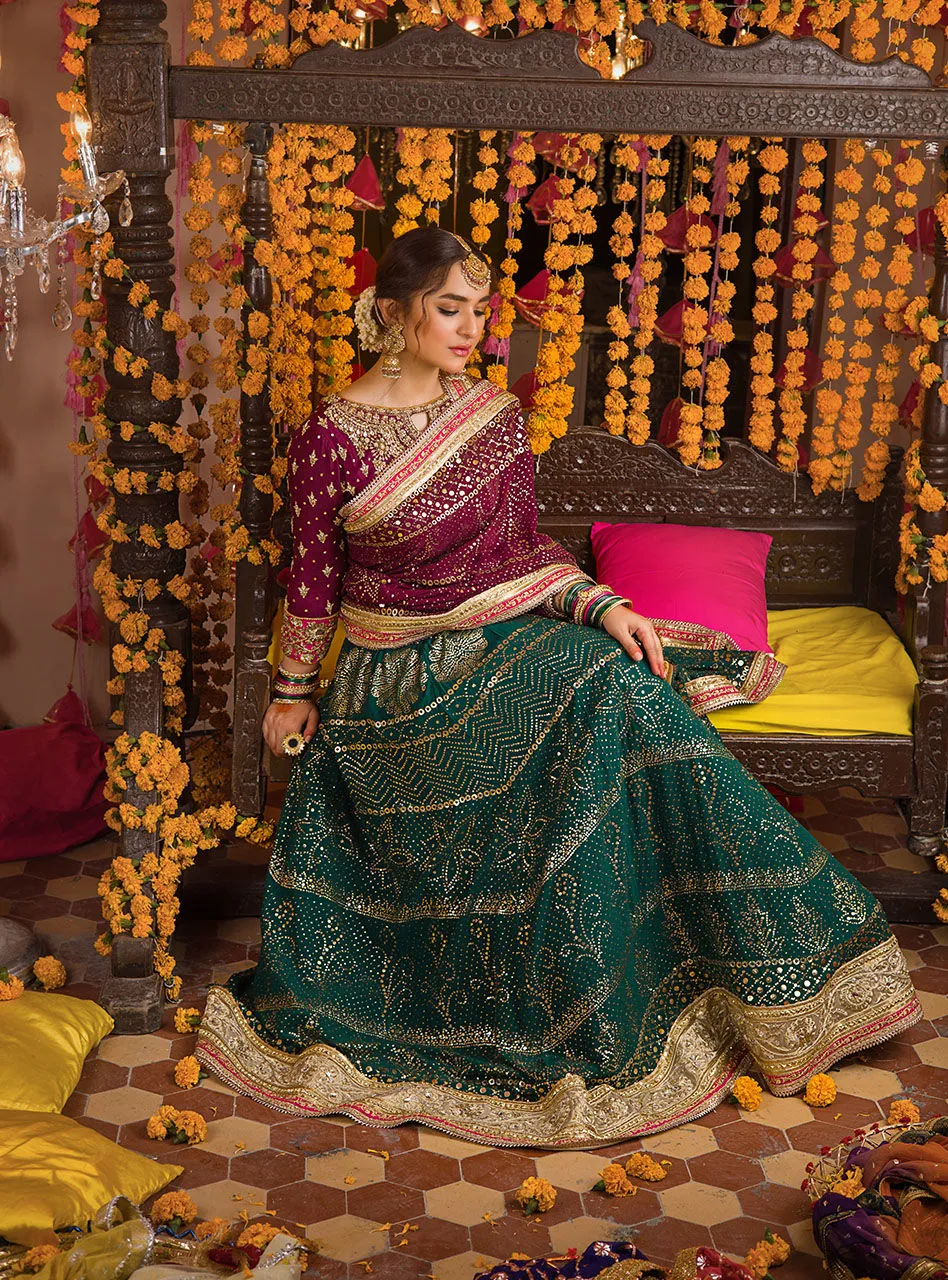 Designer Indian Wedding Wear Mehndi Dresses for Bride