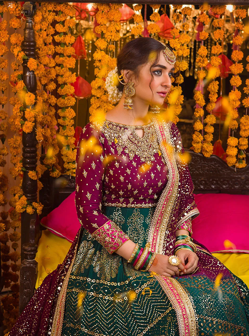 Designer Indian Wedding Wear Mehndi Dresses for Bride