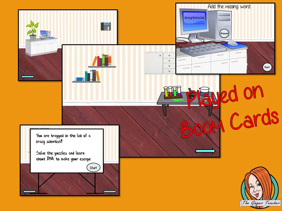 DNA Science Escape Room Boom Cards
