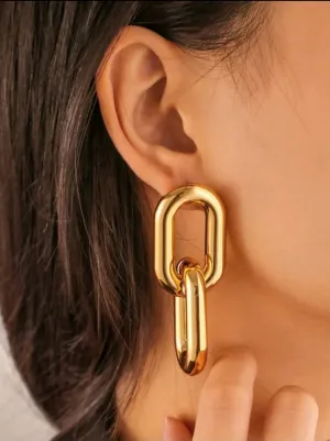 DROP THAT GLAM Chain Link Earrings  - FD ⚡