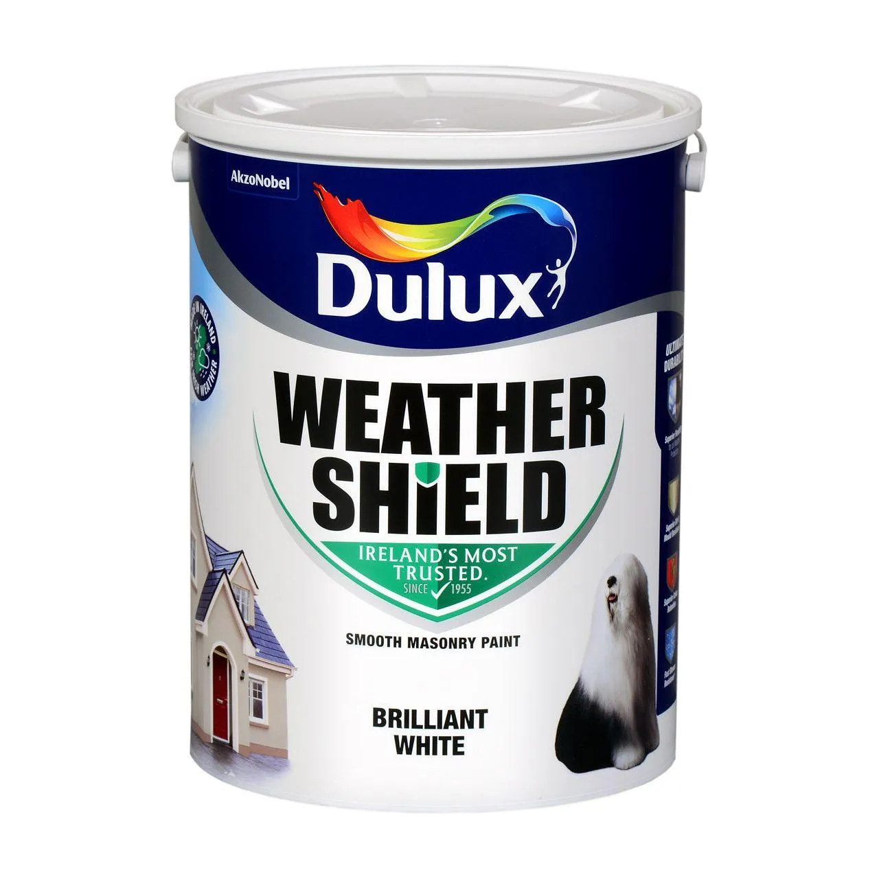 Dulux Brilliant White 5L Weathershield