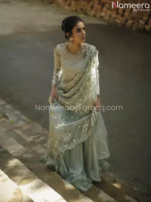 Elegant Lehenga Kameez Online in Aqua Color #BS183