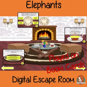 Elephants Escape Room Boom Cards