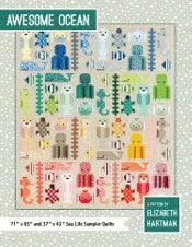 Elizabeth Hartman - Awesome Ocean - Sea Life Quilt Sampler Pattern