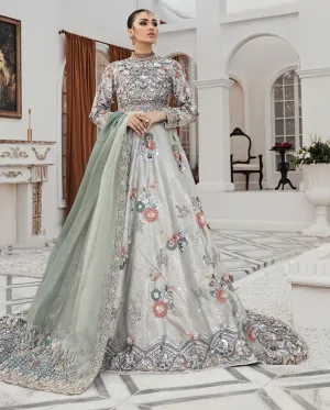 Embellished Pakistani Bridal Gown and Dupatta Dress
