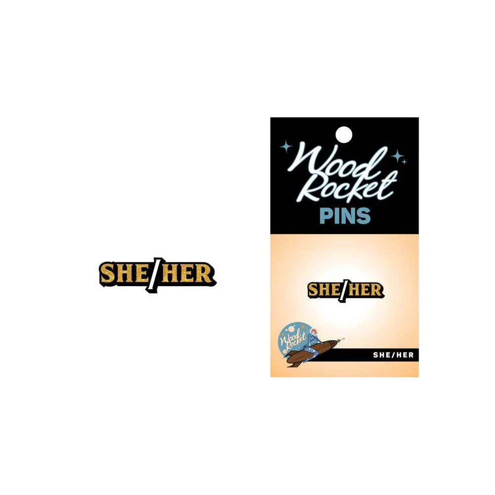 Enamel pins ~ Wood Rocket