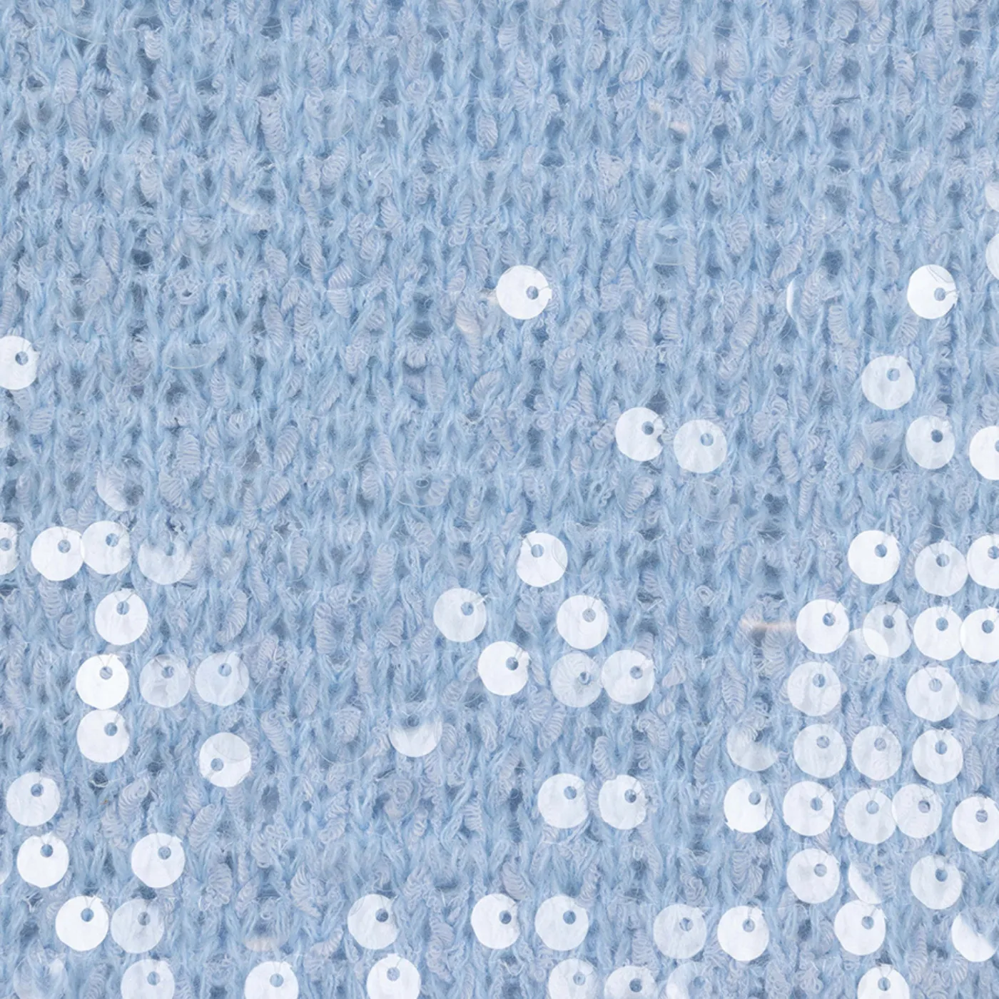 Esqualo Short Sleeve Sequin Sweater | Champagne / Sky Blue