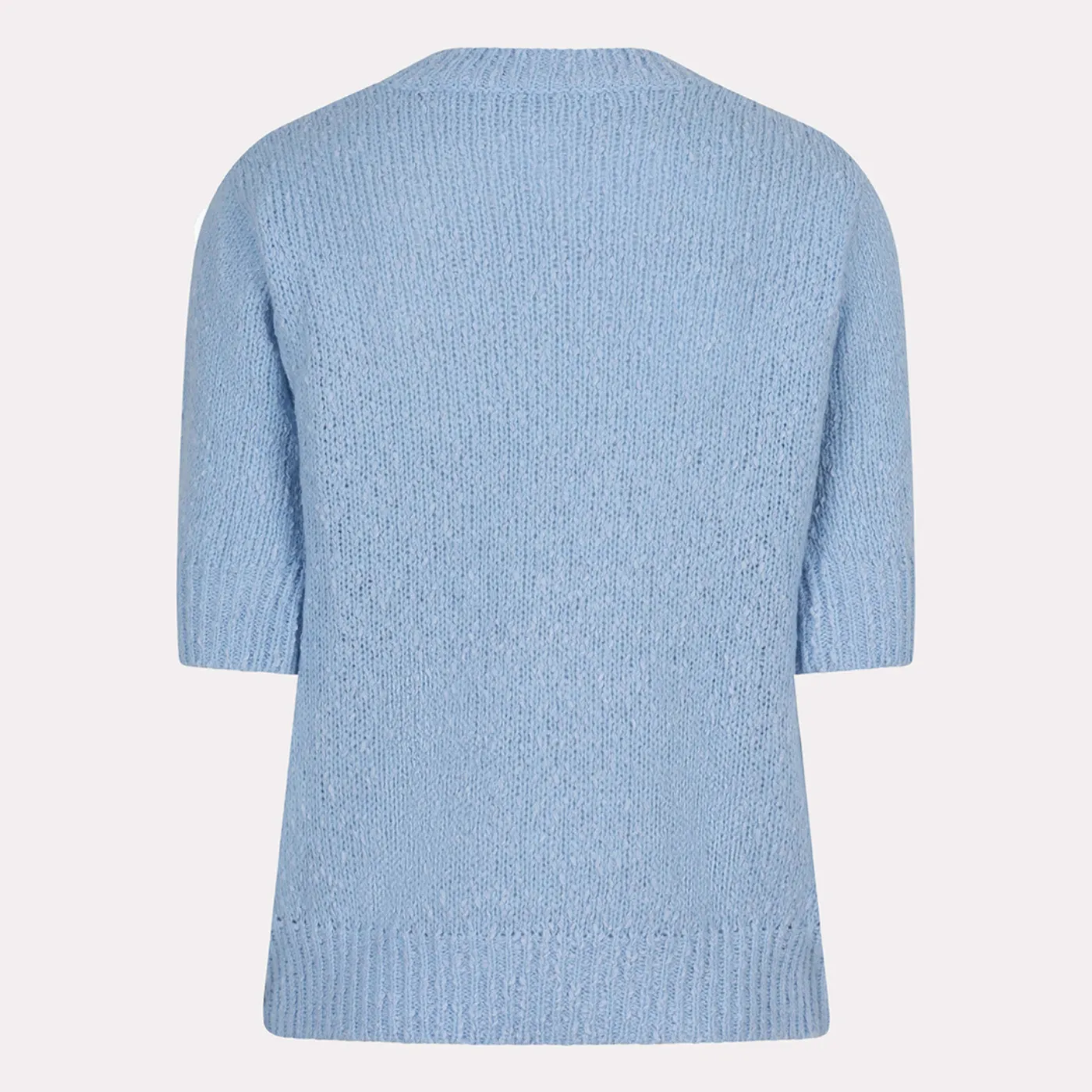 Esqualo Short Sleeve Sequin Sweater | Champagne / Sky Blue